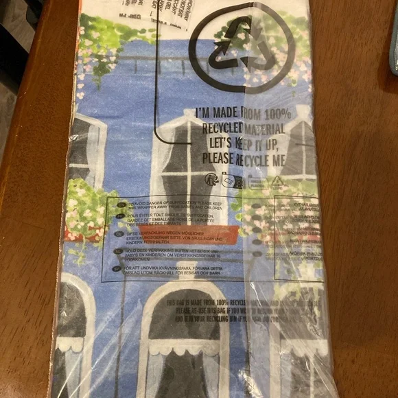 Anthropologie Flower Stand Embroidered Dish Towel NIP - Picture 12 of 12